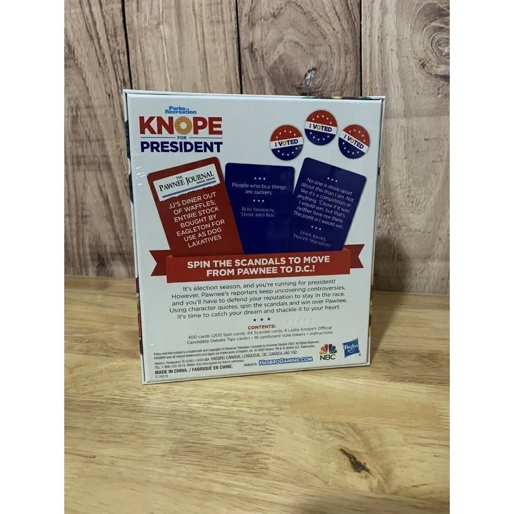 Parks and Recreation Knope for President Party Game for Bad Politicians.